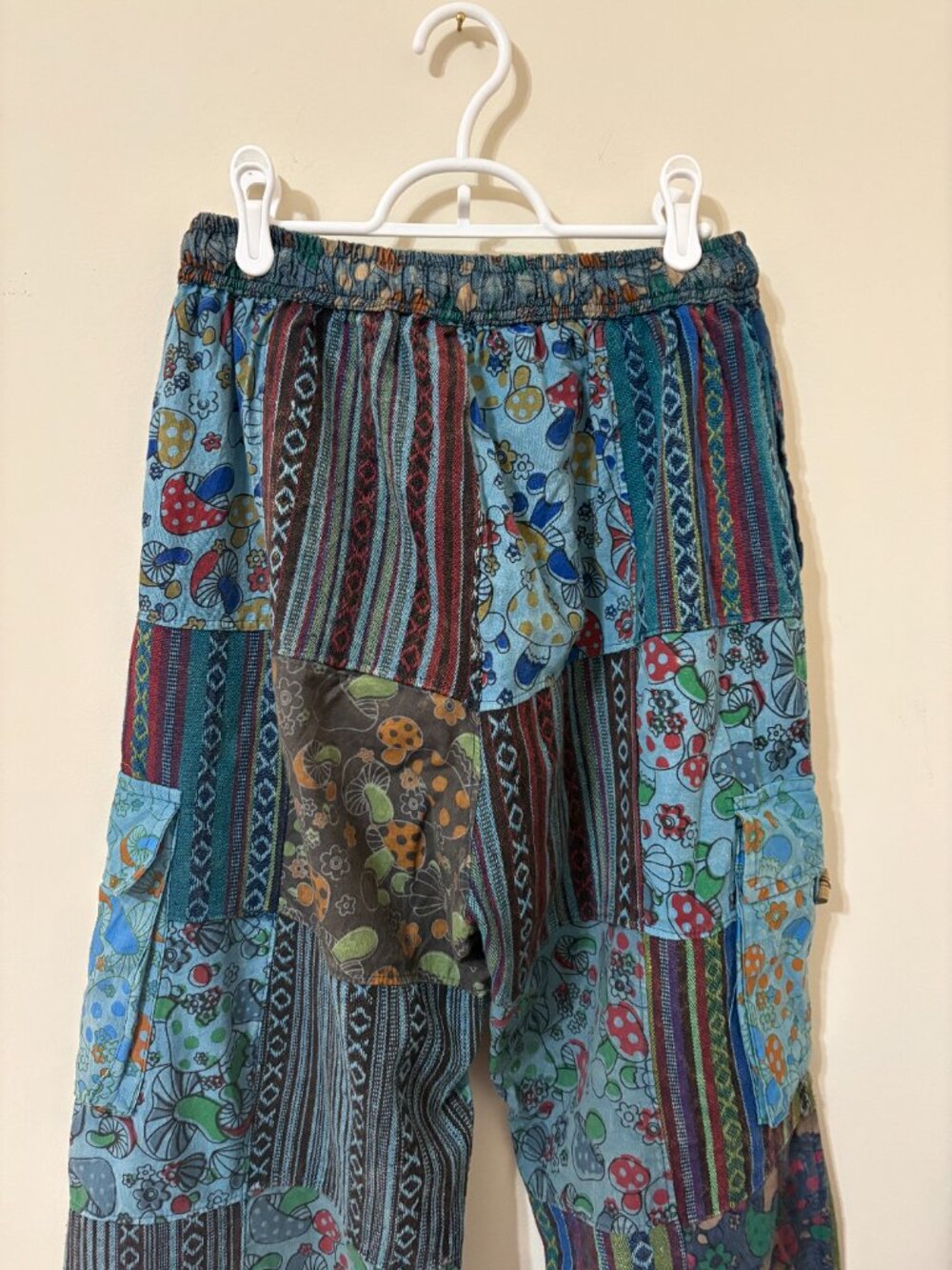 Patchwork Boho Style Pants Size Medium - Picture 4 of 5